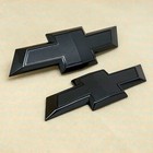 Front Rear Gloss Black Bowtie Emblem Kit Fit 2018-2023 Chevrolet Equinox Oem