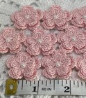 10 Pcs   1   Light Pink Crocheted Flowers Embellishment Appliqu   Crafts Supplies