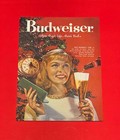 1957 Budweiser Beer Ad Christmas Anheuser Busch Vintage Magazine Advertisement