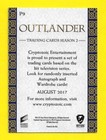 2017 Cryptozoic Outlander Season 2 Trading Cards Sdcc Promo P9 Claire   Jamie