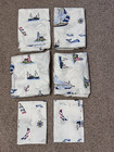Pottery Barn Kids 6-piece Two Twin Bed Sheet Sets Freeport Nautical Lighthouse