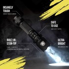 Tactical Flashlight 2000  25 000v Stun Gun Torch   Emits 3 1 Pain Inducing Mi   