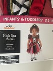 Baby  high Sea Cutie  Infant Pirate Halloween Costume Sz 12-18 Months New