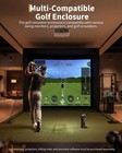 10x8ft Golf Hitting Net Simulator Cage With Hd Impact Screen   Safety Net Indoor