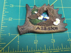 Alaska Souvenir Magnet Antler W  2 Eagles Soaring 2 1 4  Tall Nice Resin Magnet