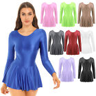 Woman Ballet Dance Skirted Leotard Gymnastics Bodysuits Costume Dance Wear