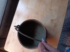 Antique Hand Hammered Dovetail Seamed Copper Pot With Forged Iron Handle   402