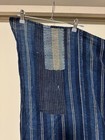 Japanese Indigo Boro Sashiko Blanket 165x141cm Vintage Hand Stitched Textile