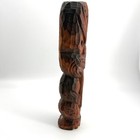 Tiki Statue Figurine  Maori Handcarved In New Zealand 12  Tall Wood