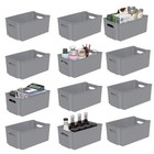 12-packs Plastic Storage Bins     Pantry Organizers Cabinet   Storage Containers
