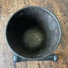 Large Antique Cast Iron Mortar And Pestle Rare 7  Early 19th Century 6 Lbs 
