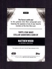 2025 Topps Star Wars Smugglers Outpost Matthew Wood Stellar Auto On-card Ssa-wo