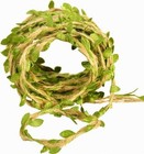 32 Ft Burlap Leaf Ribbon Twine For Crafts - Safari  Jungle  Fairy