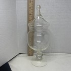      Vintage Glass Apothecary Jar W  Lid 10     Tall Euc