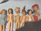 6 Vintage Hard Plastic Dolls With Eyes That Open And Shut - Need Tlc
