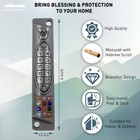 Talisman4u Pewter Jewish Mezuzah Case With Scroll Ten Commandments 12 Tribes    