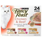 Purina Feast Classic Pat Variety Pack Chicken Beef Flavor Wet Cat Food-3oz 24ct