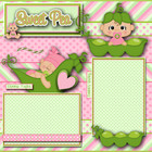 Sweet Pea Girl Premade Scrapbook Pages Paper Piecing Printed Layout Dbds