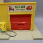Vintage Fisher Price Play Family Village Police Station Barber Shop Garage