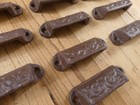 10 Cast Iron Brown Ornate Pulls Drawer Cabinet Bin Handles Rustic Vintage Ornate