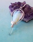 Opalite Angel Dowsing Pendulum  Reiki Charged Opalite Angel Pendulum Set