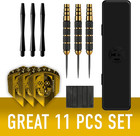 Voodoo Darts  Steel Tip Darts Set  Includes Speedline Shafts  Marathon Gold Dart