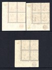  1219   Trinidad   Tobago 1921-22  script  1d Red   1d Brown   2  d Mnh Blks Of 4