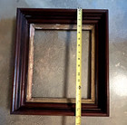 Antique Walnut Gold Gilt Picture Frame Carved Old Wood Molding Chippy 14 X 16