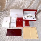 Vintage Cartier Eyeglasses Gold Trinity Half Rim W box   Leather Carry Pouch