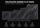 Polyolefin Heat Shrink Flat Bags W vent Hole 75 Gauge Food Safe Clear Many Sizes