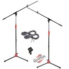 Griffin Microphone Boom Arm Stand 2-pack Holder Xlr Cable Mic Clip Studio Stage
