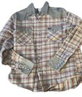 Vintage Wrangler Pearlsnap Button Up Brushpopper  Plaid  Western Cowboy Men   s Xl