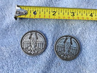 Lot Of 2 - 1935 5 Reichsmark German Fuhrer   Skull Face Wwii Commemorative Coin