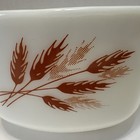 Pyrex Milk Glass Autumn Harvest Wheat  77-b Gravy Boat No Under Plate Vintage