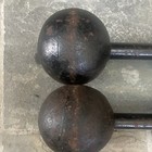 Vintage Globe Cast Iron  Barbells  Pair 27 Lb Each  2 