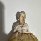Antique Victorian Porcelain Half Doll Sewing Pin Cushion