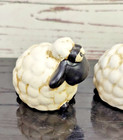 Pair Of Hand Painted Ceramic Sheep Figurines 2 5  T X 3  L X 2 5  W