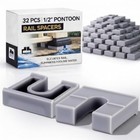 Pontoon Boat Rail Spacers 1 2 Inch Nylon Fence Riser Kit U Shaped Support