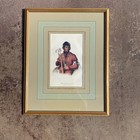 Original Antique Mckenney   Hall History Indian Tribes  Winnebago Warrior