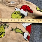 Dr  Seuss The Grinch Sweater Toddler 2t Brown Polyester Knit Pullover Holiday
