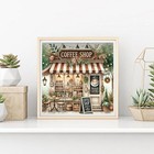 Diamond Art Kits For Adults coffee Shop diamond Painting 13 8 X 13 8 Inch   5d D