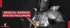 Medieval Shoulder Pauldron     16 Gauge Steel Armor With Belt   Buckle Fastening