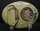 South Dakota Fire Service Vintage Pump Wagon   Horses Brass Belt Buckle 1981 Sd