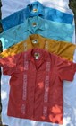 Haband Guayabera Men   s Guayabera Shirts Lot Of 4 Size L Woven Multicolor