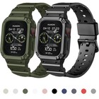 Rugged Apple Watch Band Bumper Case Cover Strap Iwatch Se 9 8 7 6 5 4 3 2