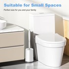 Toilet Bowl Brush Holder Set  Curved Design With Holder For Deep Cleaning Under