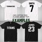 Custom T-shirt Jersey Personalized Any Color Name Number Team Soccer Football
