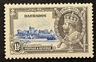 Travelstamps  Barbados Stamps Scott  187 - 1 1 2d Silver Jubilee - Mint Mogh