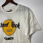 Vintage Hard Rock Cafe Cancun T-shirt Superbowl Tag White Short Sleeve Mens 90s