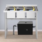 Commercial Grease Interceptor Grease Trap 20 Lbs 2 2 Gpm Carbon Steel W  Filter